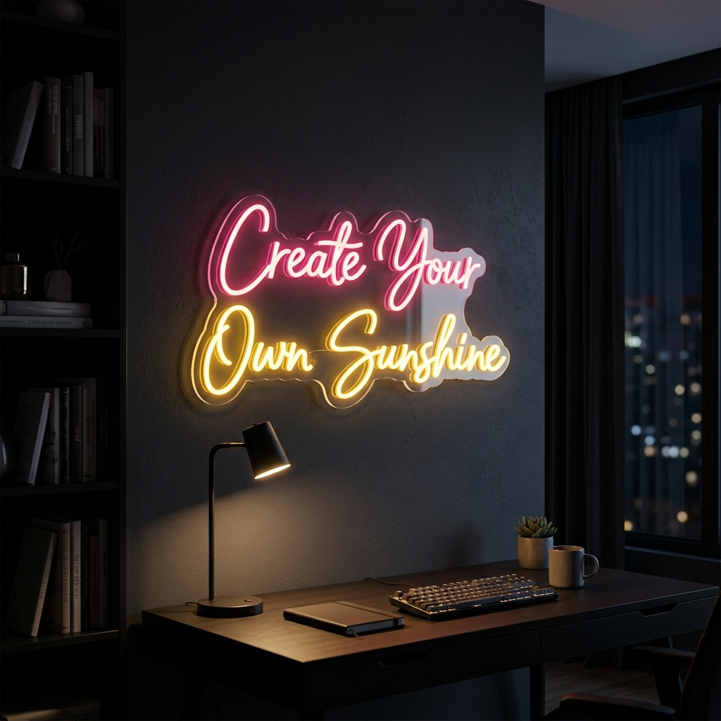 Create Your Own Sunshine Uv Printed Neon Sign