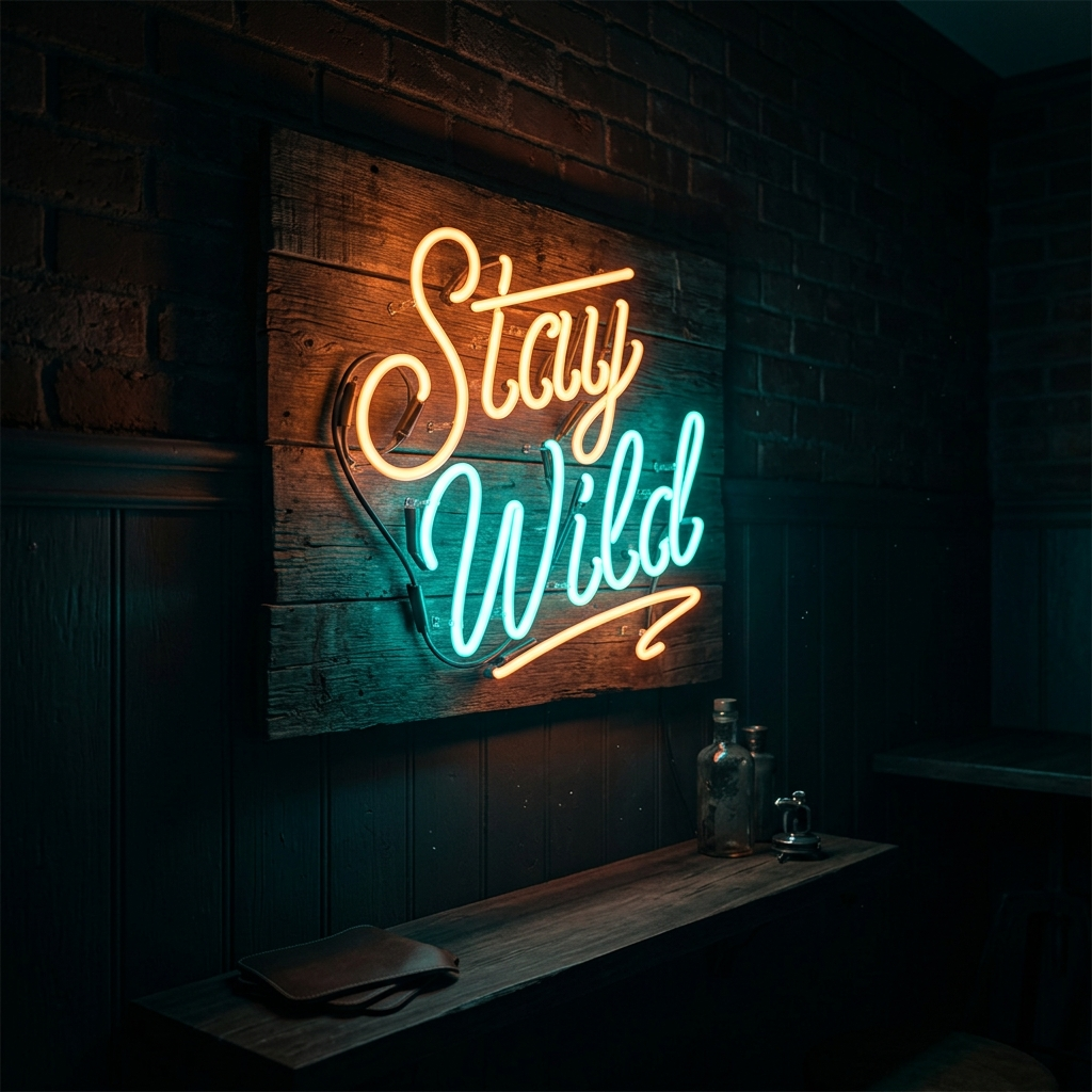 Stay Wild Uv Printed Neon Sign