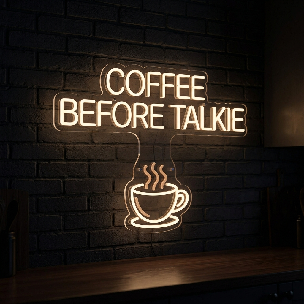 Coffee Before Talkie Neon Sign For Coffee Lovers