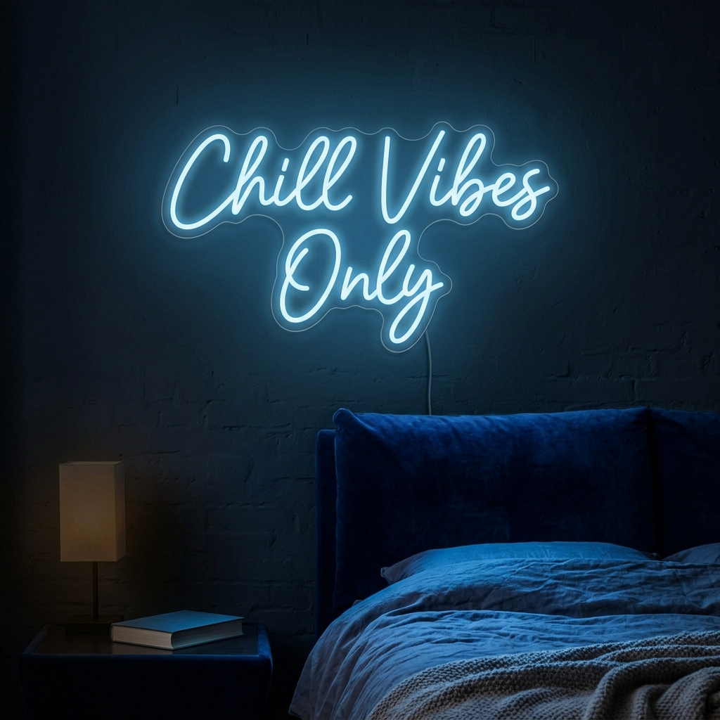 Chill Vibes Only Neon Sign For Relaxed Atmosphere