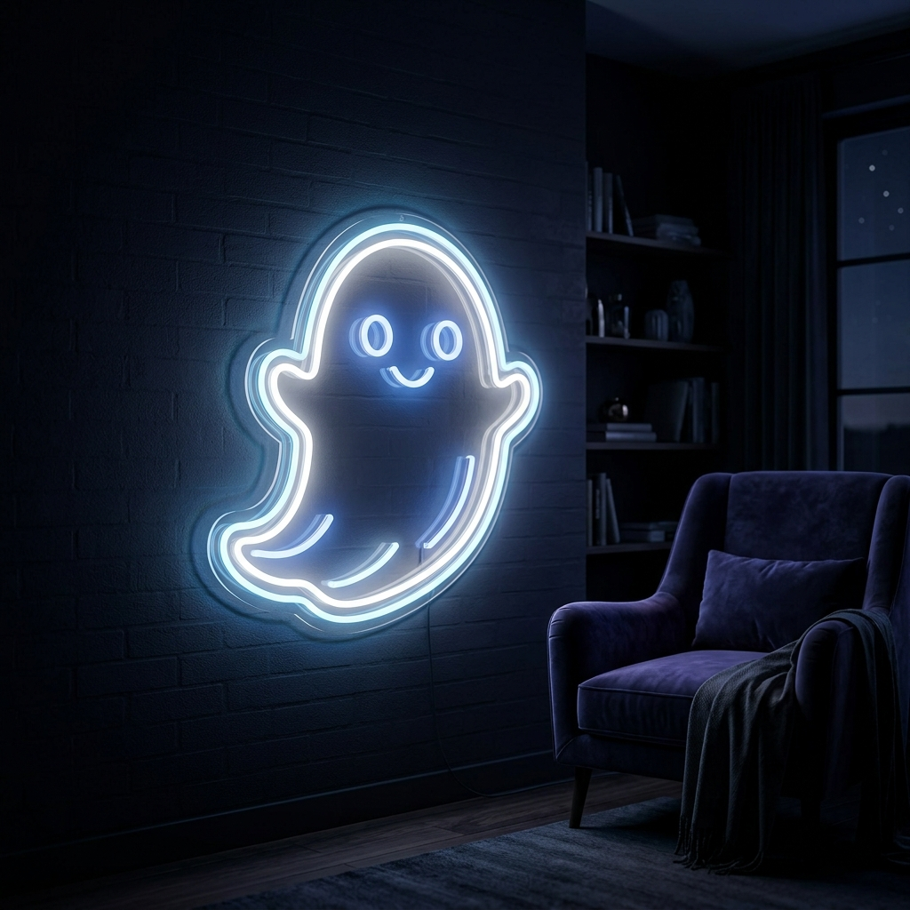 Ghosting Neon Sign For Spooky Vibes