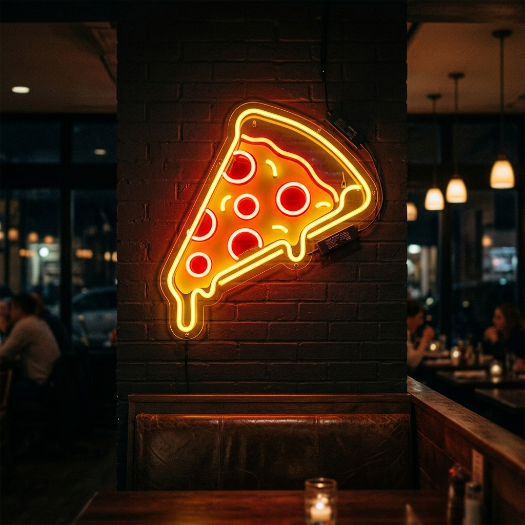 Pizza Slice Neon Sign For Food Lovers