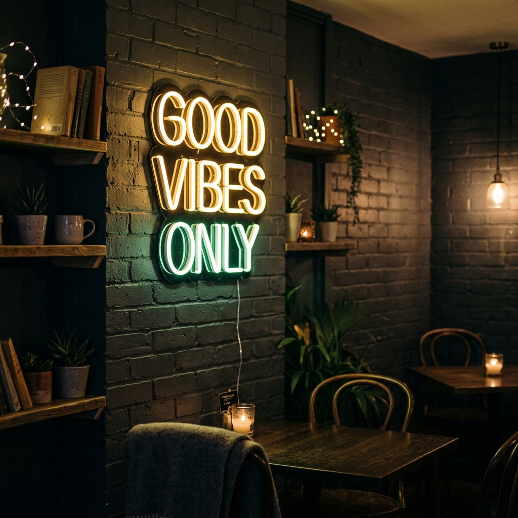 Good Vibes Only Neon Sign For Positive Energy