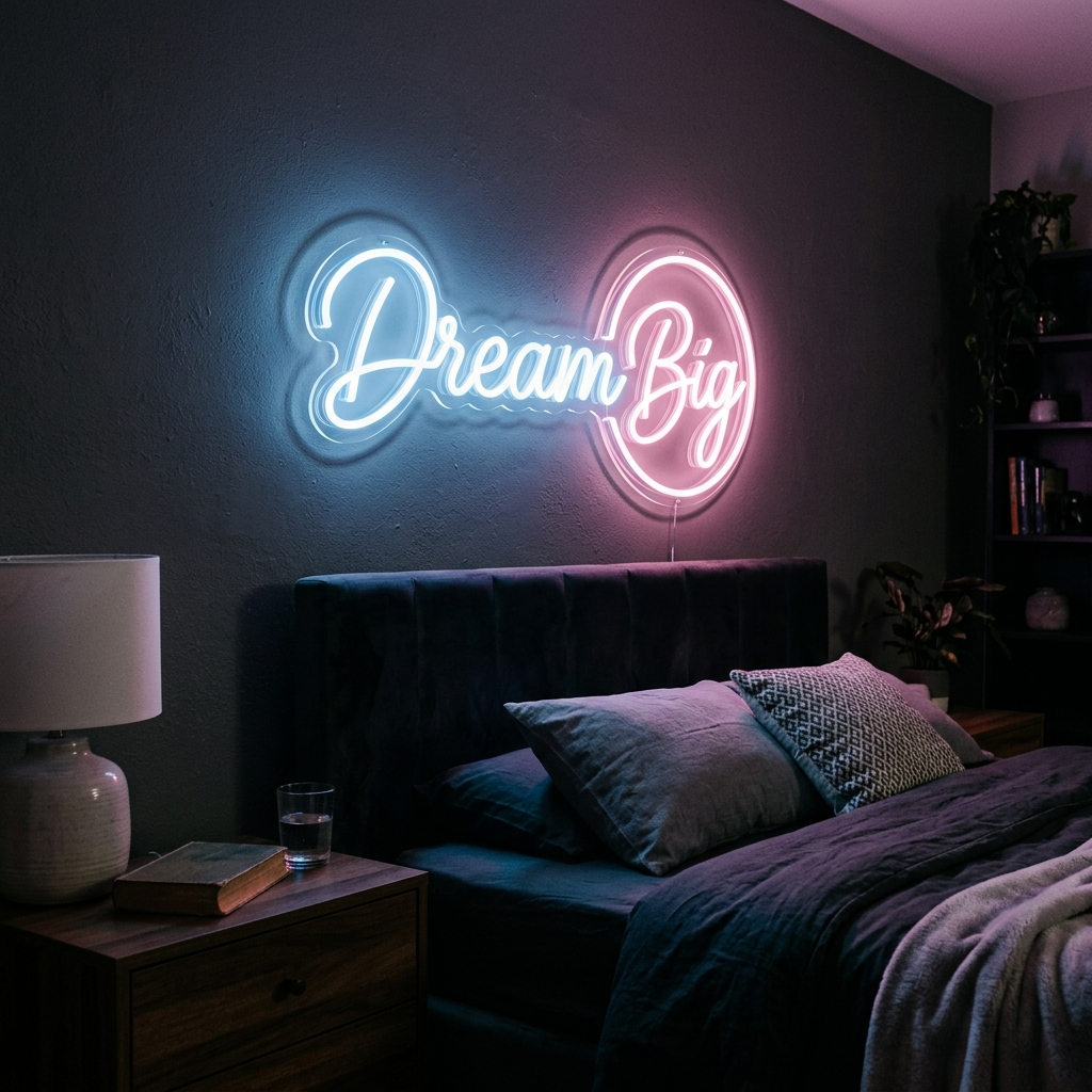 Dream Big Neon Sign For Inspirational Decor