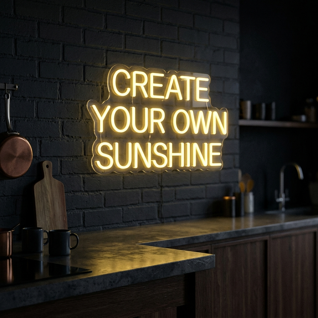 Create Your Own Sunshine Neon Sign For Uplifting Decor