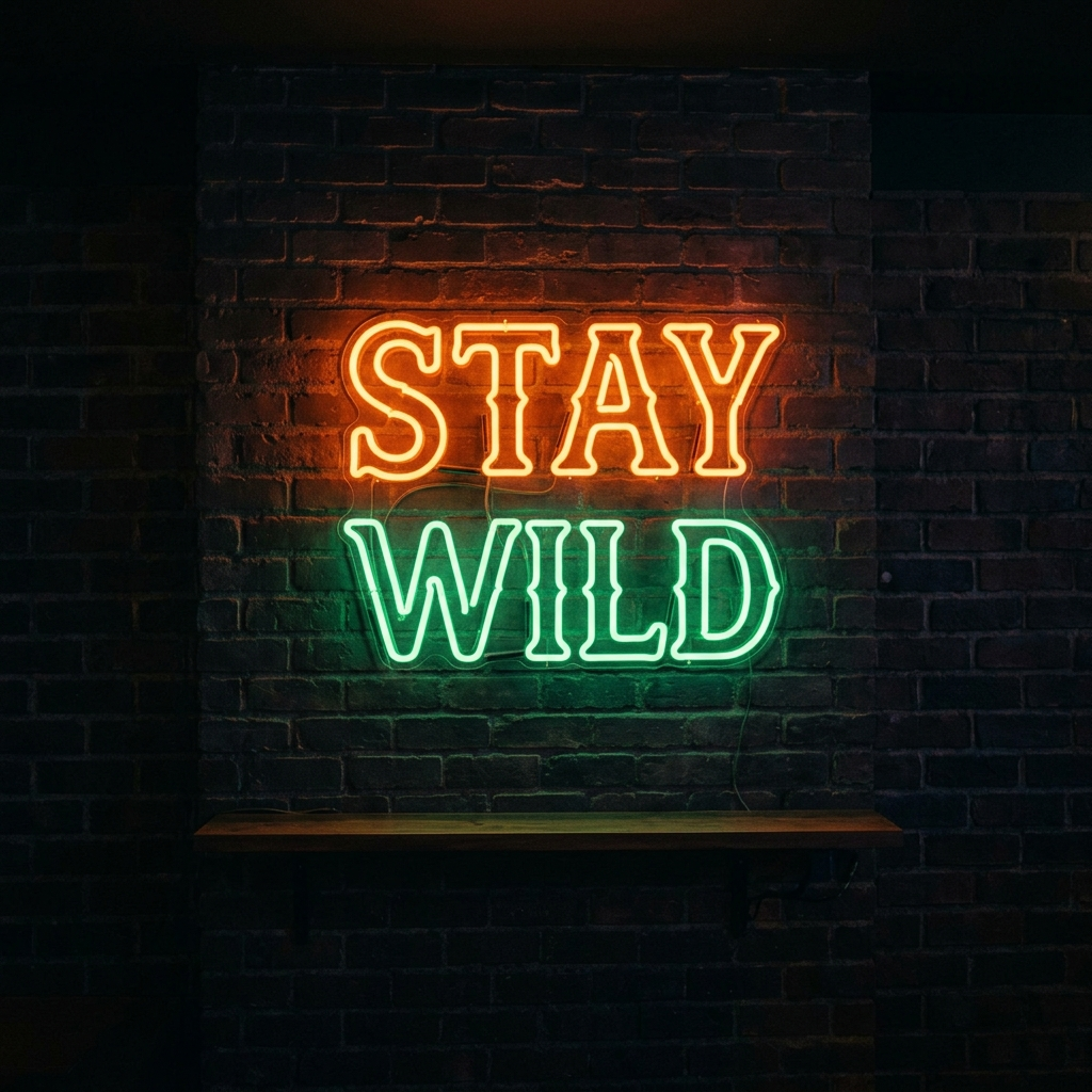 Stay Wild Neon Sign For Adventure Lovers