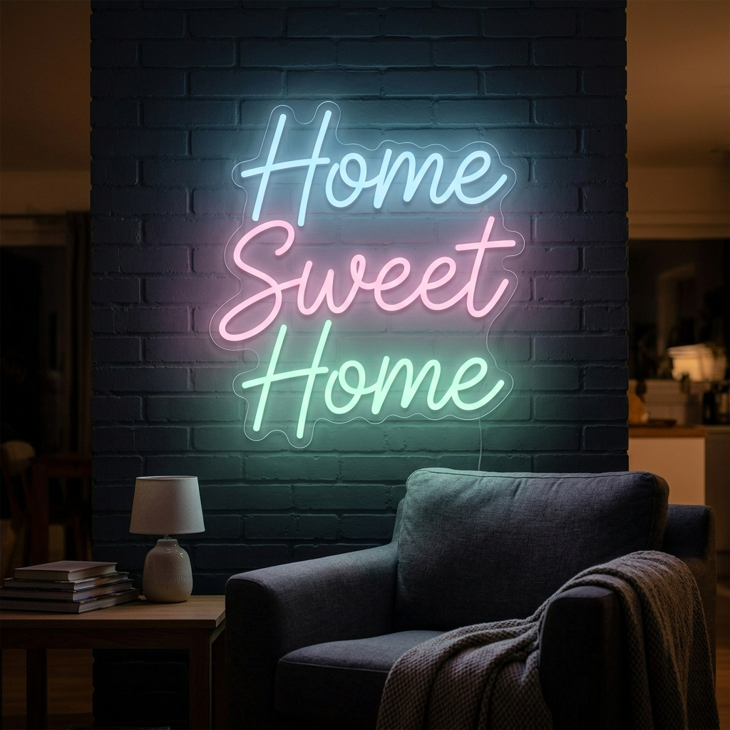 Home Sweet Home Neon Sign for Cozy Spaces