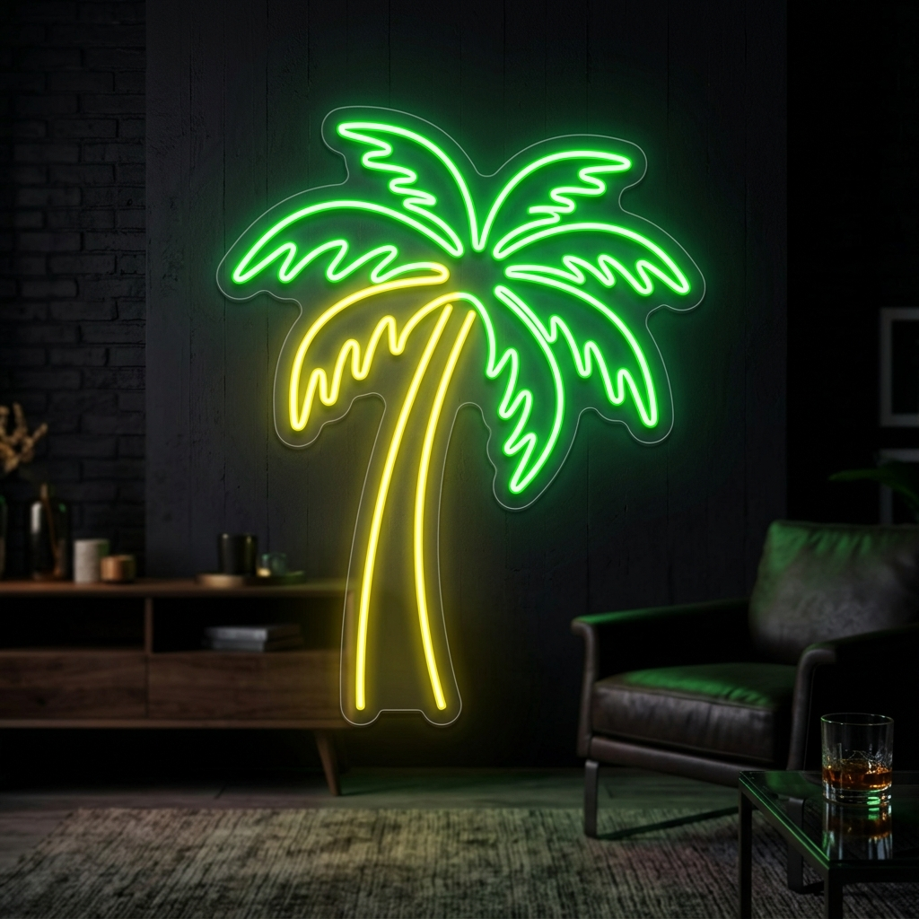 Palm Tree Neon Sign For Tropical Decor