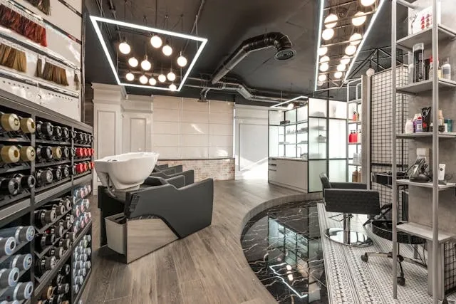 a backwash chair in a beauty salon for best lighting for salon
