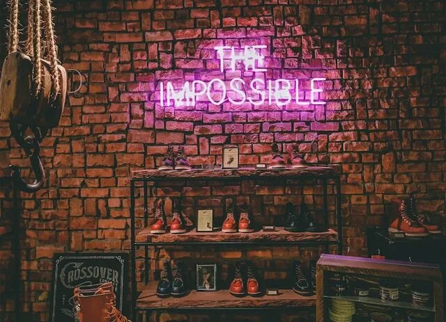 a neon sign on a wall for neon sign cost