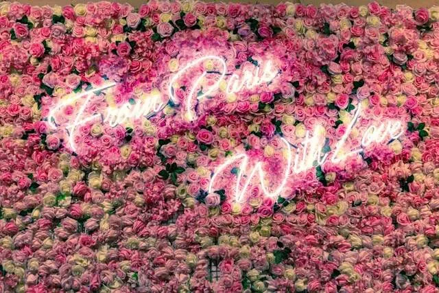 a neon sign with flowers for wedding neon sign ideas