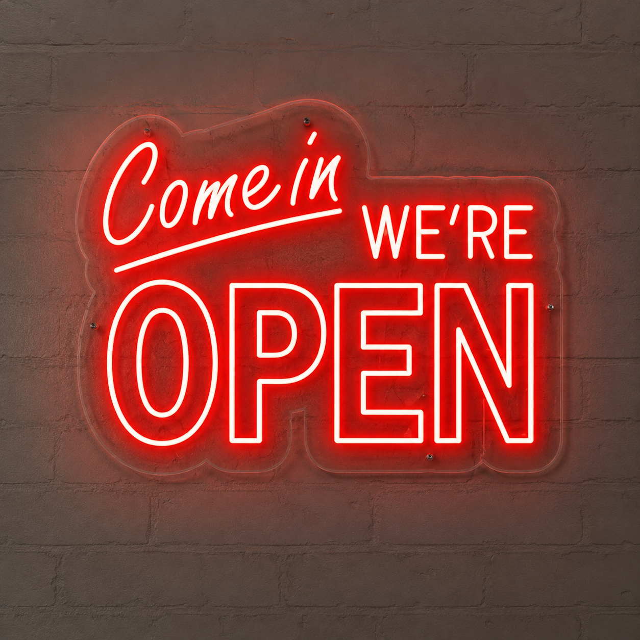 Come In We Are Open Neon Sign, Open Business Led Wall Light For Store, Café, Restaurant, Bar & Salon