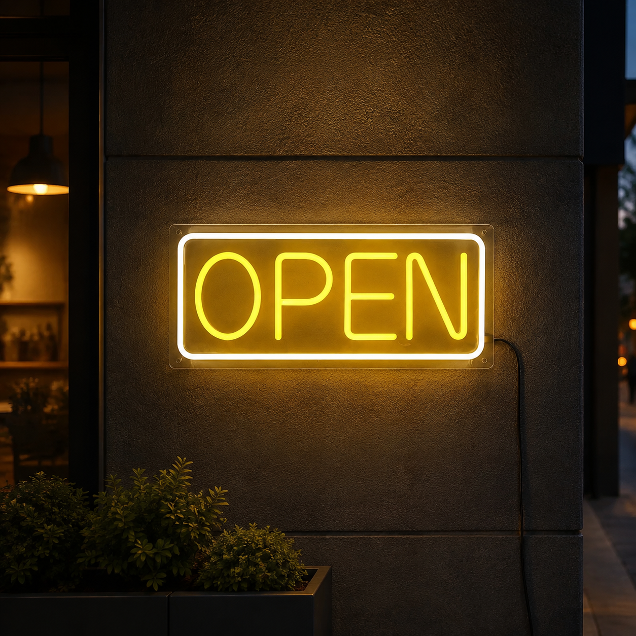 Neon Open Business Sign – Bright Led Wall Decor For Storefront, Salon, Café, Bar & Retail Shop