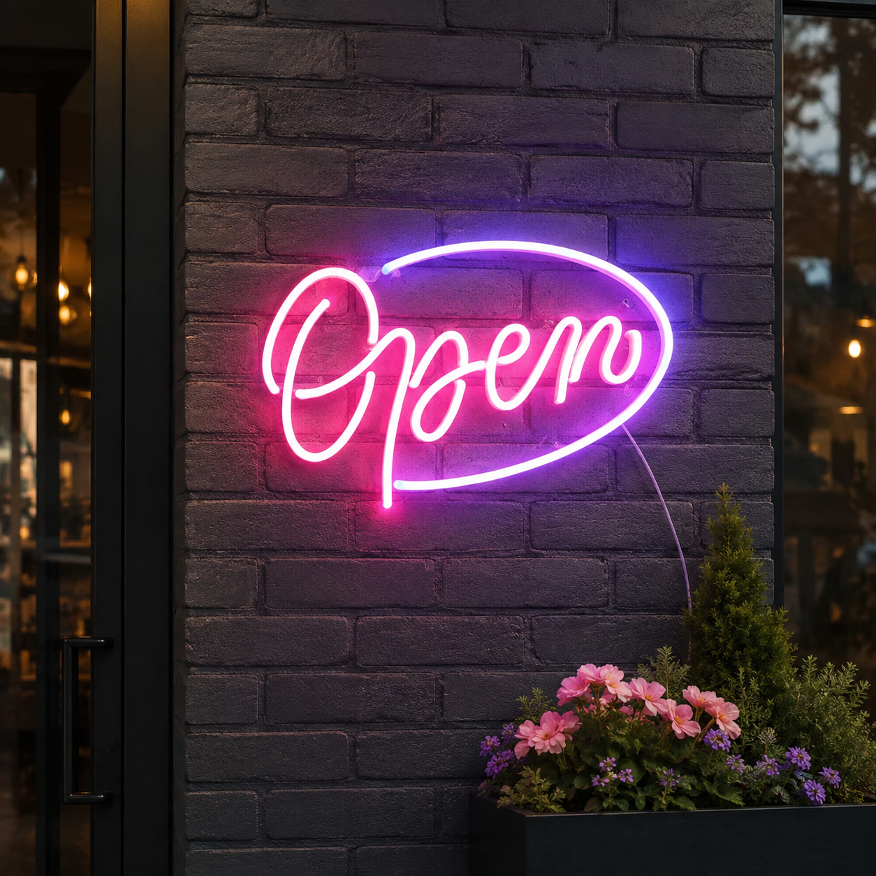 Open Neon Business Sign – Bright Led Wall Decor For Storefront, Café, Salon & Retail Shop