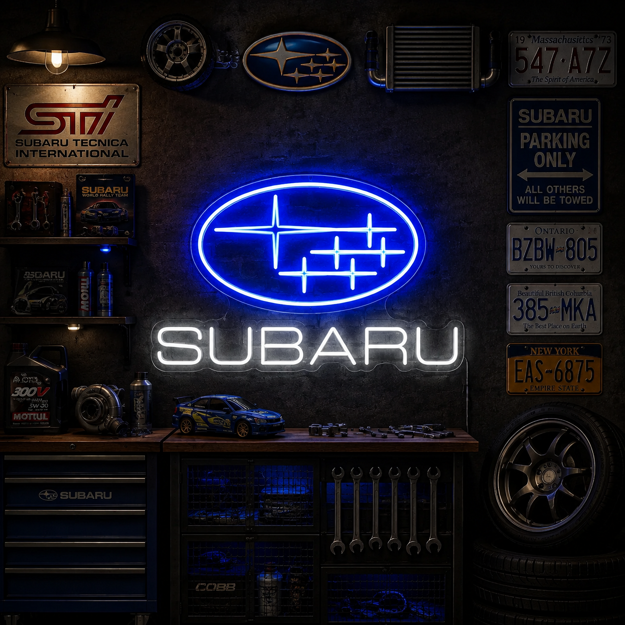 Car Brand Logo Neon Sign Automotive Garage Wall Decor Car Enthusiast Man Cave Workshop Gift For Drivers