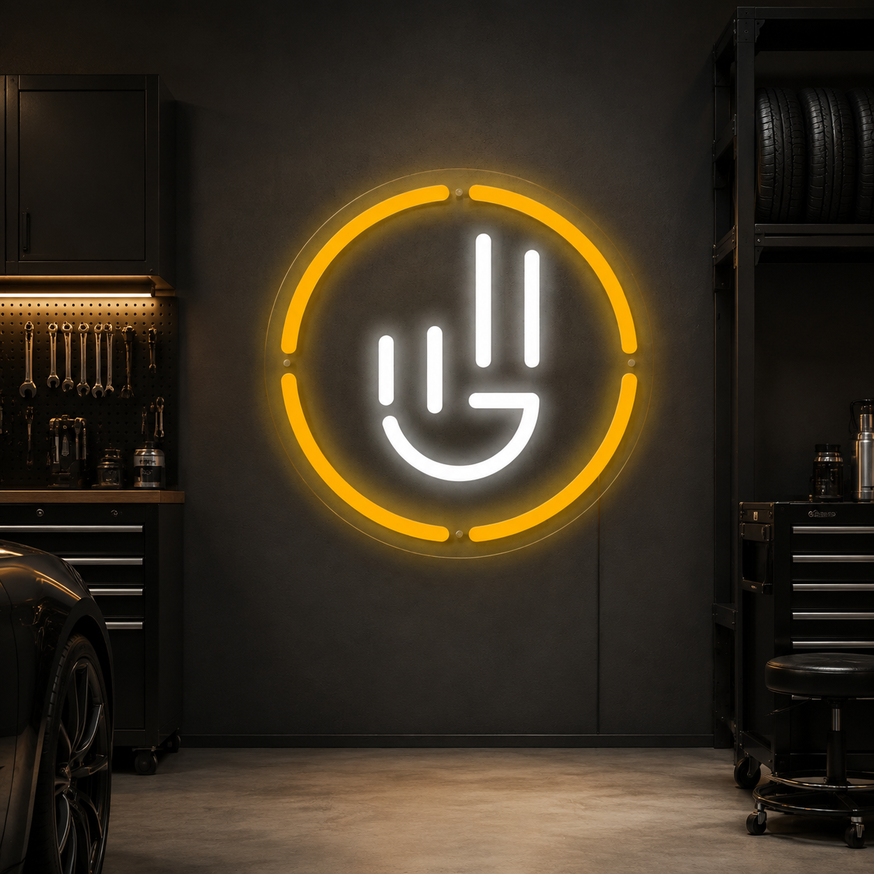 Jeep Wave Neon Sign, Off-Road Garage Wall Decor, 4x4 Adventure Man Cave Light, Jeep Owner And Driver Gift