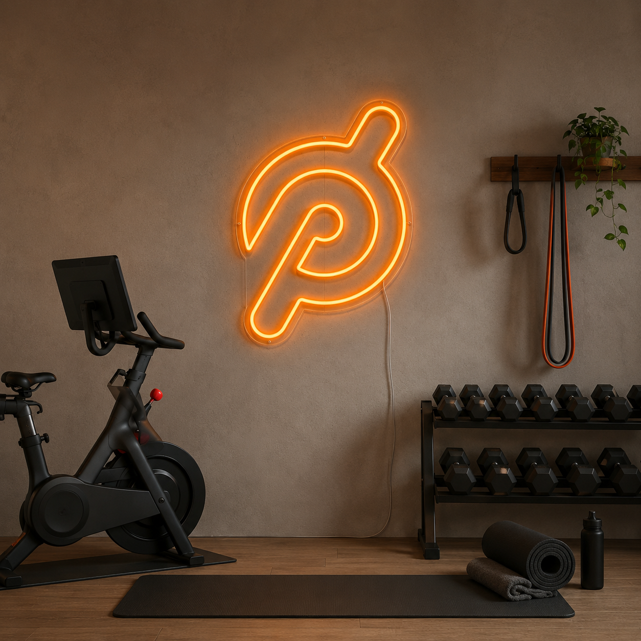 Home Fitness Gym Neon Sign, Exercise Bike Led Wall Light, Workout Room Decor, Fitness Studio Sign, Gym Lover Gift