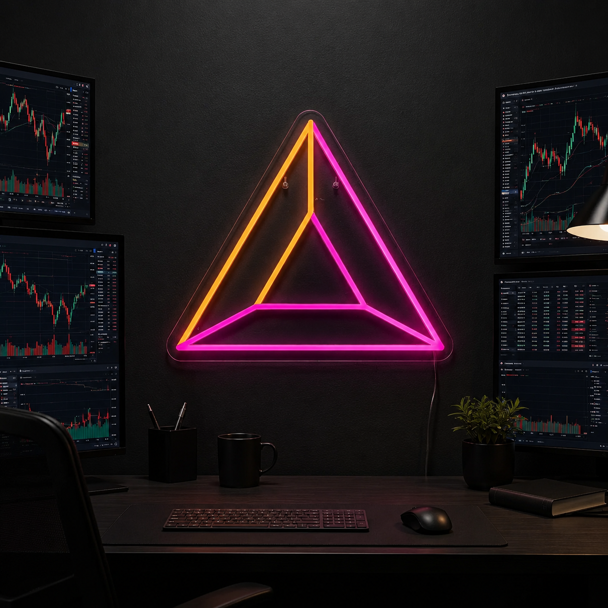 Brave Coin Neon Sign, Bat Crypto Logo Led Wall Light, Web3 Trading Room Decor, Gaming Setup & Cryptocurrency Investor Gift